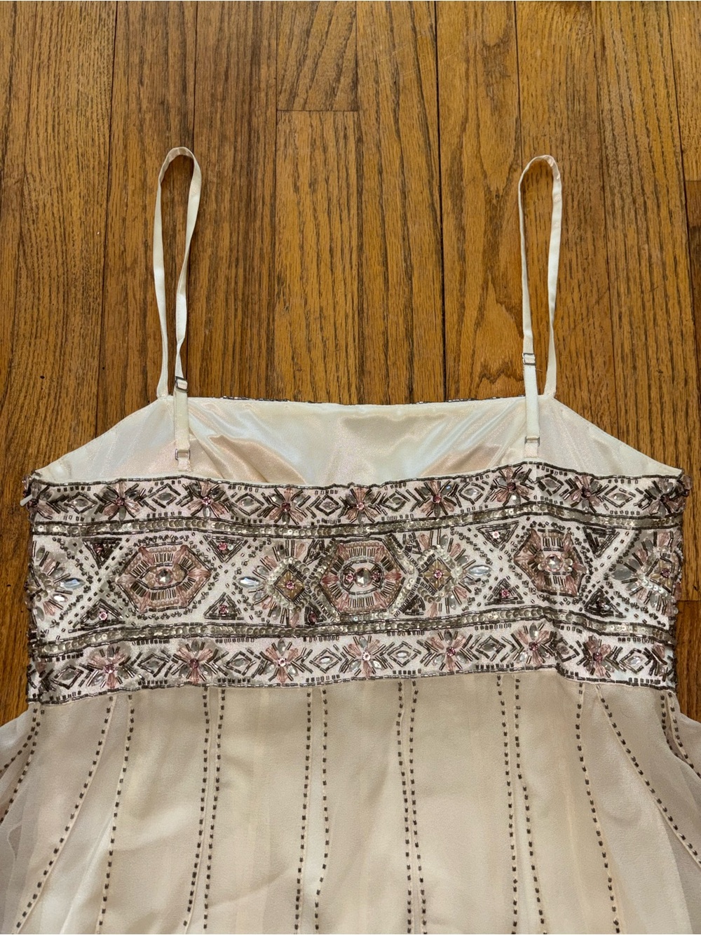 Sue Wong Nocturne Beaded Silk Chiffon Mini Dress - Picture 7 of 14